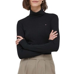 Tommy Hilfiger Top Turtleneck Rib Slim 5X2-Black