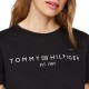 Tommy Hilfiger T-Shirt Regular Fit Corp Logo Crewneck-Black Tommy Hilfiger T-Shirt Regular Fit Corp Logo Crewneck-Black