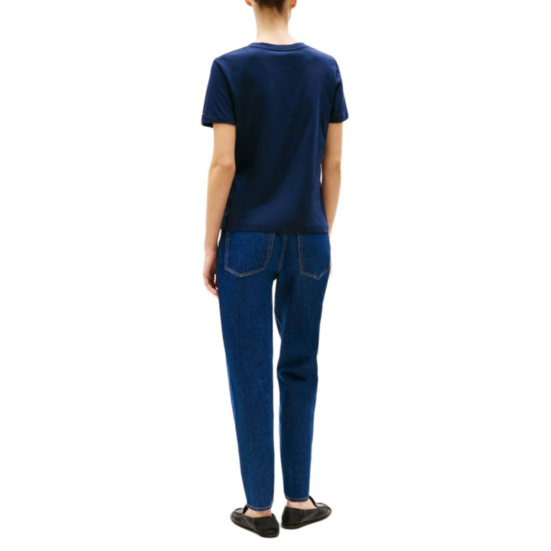 Tommy Hilfiger T-Shirt Regular Fit Corp Logo Crewneck-Dark Night Navy