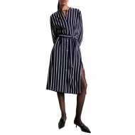 Tommy Hilfiger Argile Stripe Midi Shirt Dress-Argyle STP/Desert Sky