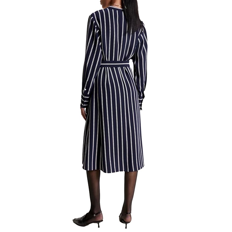 Tommy Hilfiger Argile Stripe Midi Shirt Dress-Argyle STP/Desert Sky