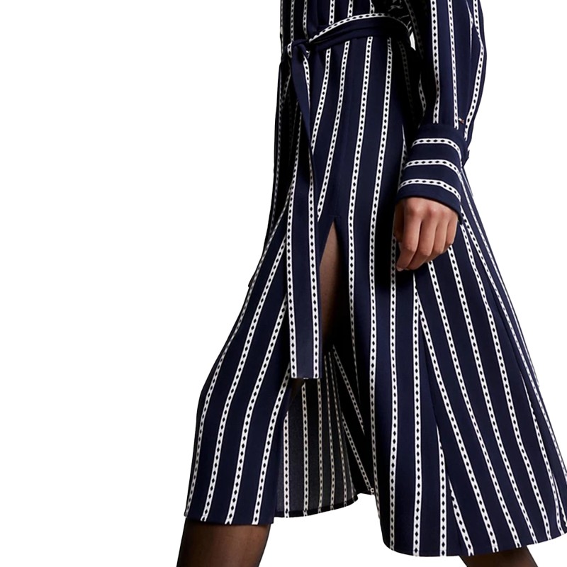 Tommy Hilfiger Argile Stripe Midi Shirt Dress-Argyle STP/Desert Sky