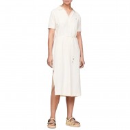 Tommy Hilfiger Open Placket Lyocell Polo Dress-Calico