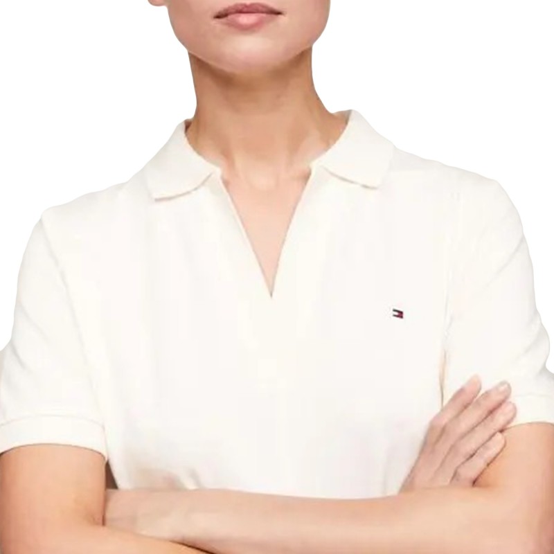 Tommy Hilfiger Open Placket Lyocell Polo Dress-Calico