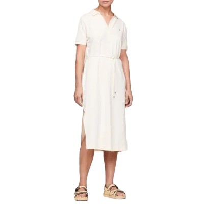 Tommy Hilfiger Open Placket Lyocell Polo Dress-Calico