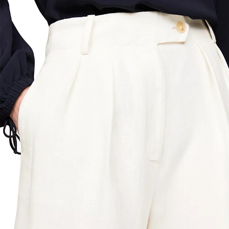 Tommy Hilfiger Elevated Relaxed Straight Fit Pants-Ecru Tommy Hilfiger Elevated Relaxed Straight Fit Pants-Ecru