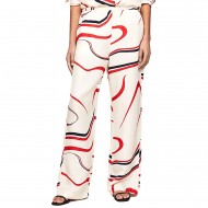 Tommy Hilfiger Ribbon Pull On Pants-Big Ribbon Print/Ecru