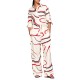 Tommy Hilfiger Ribbon Pull On Pants-Big Ribbon Print/Ecru