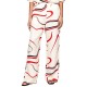 Tommy Hilfiger Ribbon Pull On Pants-Big Ribbon Print/Ecru