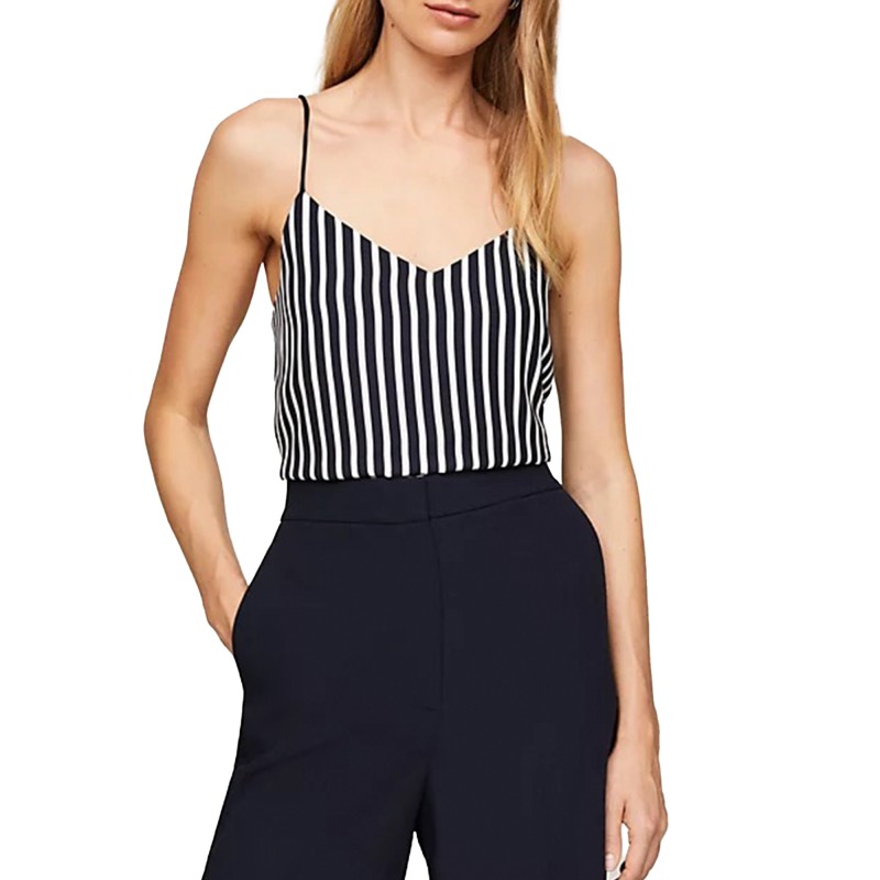 Tommy Hilfiger Fluid Stripe Slip Top-Desert Sky Tommy Hilfiger Fluid Stripe Slip Top-Desert Sky
