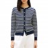 Tommy Hilfiger Cardigan Stitch Striped-Dark Night/Ivory Petal