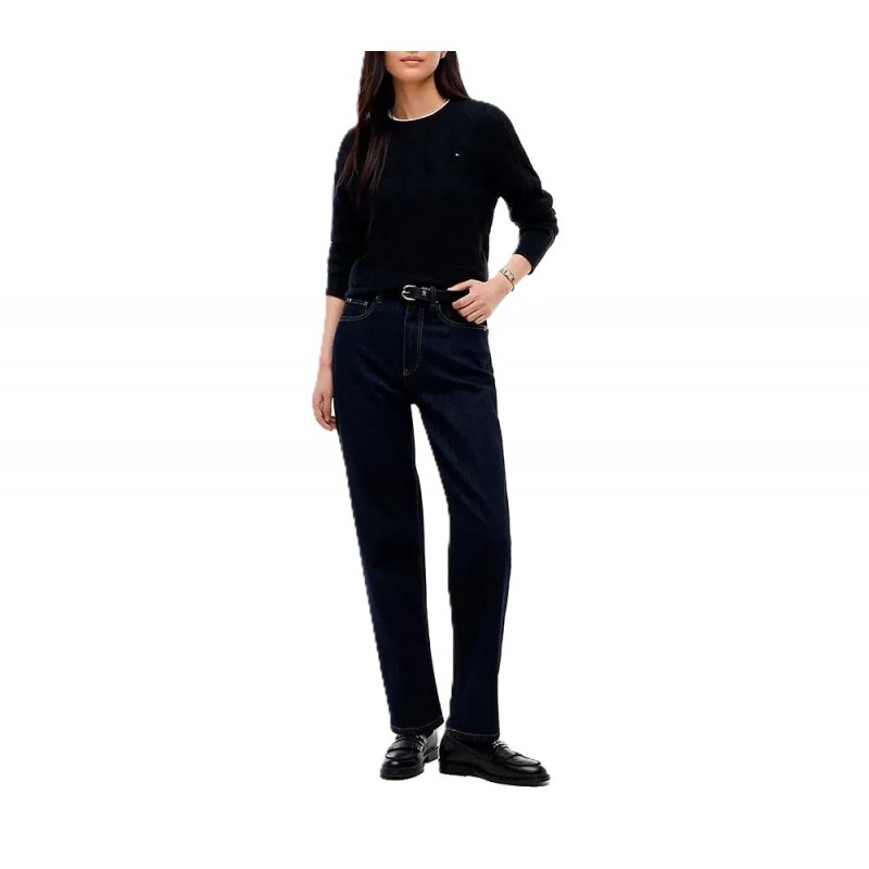 Tommy Hilfiger Sweater Soft Wool Cable-Black Tommy Hilfiger Sweater Soft Wool Cable-Black