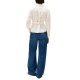Tommy Hilfiger Blouse Relaxed Fit Linen Blend Wrap-Ivory Petal Tommy Hilfiger Blouse Relaxed Fit Linen Blend Wrap-Ivory Petal