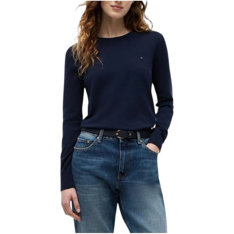 Tommy Hilfiger Sweater Crew Neck-Dark Night Navy Tommy Hilfiger Sweater Crew Neck-Dark Night Navy