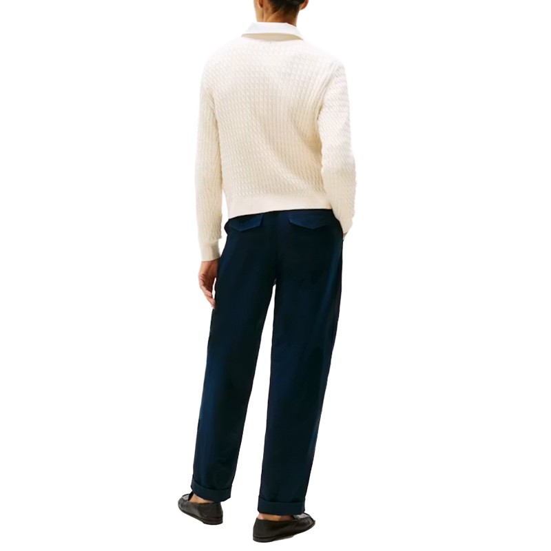 Tommy Hilfiger Sweater Fine Gauge Cable Knit-Ivory Petal Heather Tommy Hilfiger Sweater Fine Gauge Cable Knit-Ivory Petal Heather