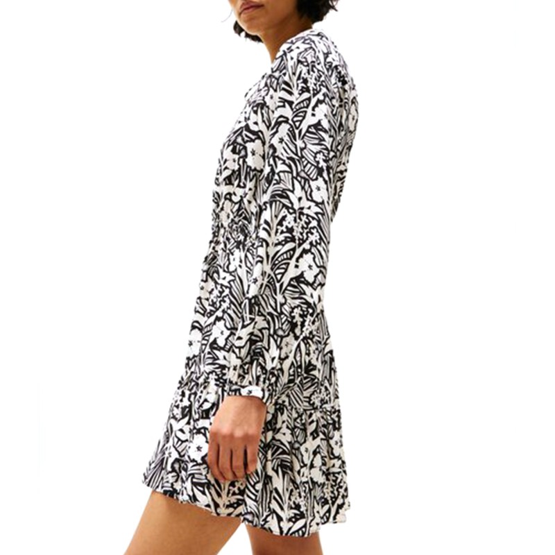 Tommy Hilfiger Dress Short Jacquard-Tropical Floral/Black Tommy Hilfiger Dress Short Jacquard-Tropical Floral/Black