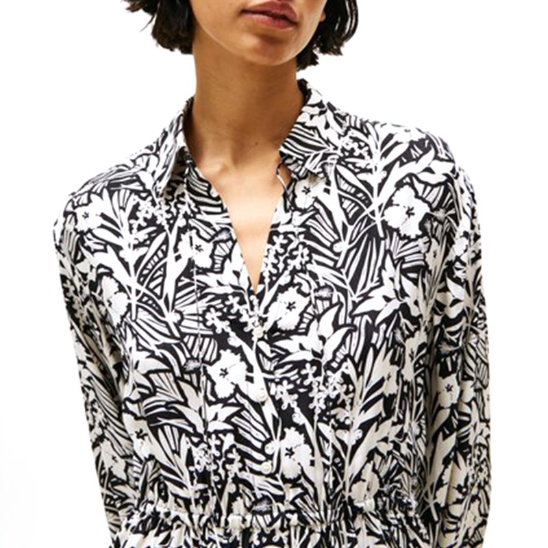 Tommy Hilfiger Dress Short Jacquard-Tropical Floral/Black Tommy Hilfiger Dress Short Jacquard-Tropical Floral/Black