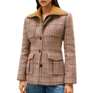 Tommy Hilfiger Jacket Lady Seasonal Texture-Red/Grey Check