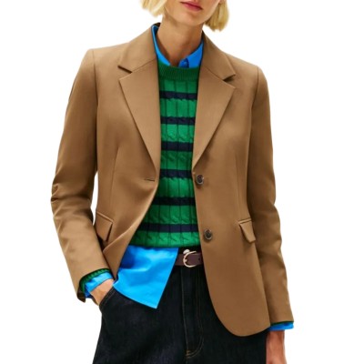 Tommy Hilfiger Blazer Regular Fit Timeless Wool Blend-Nordic Taupe