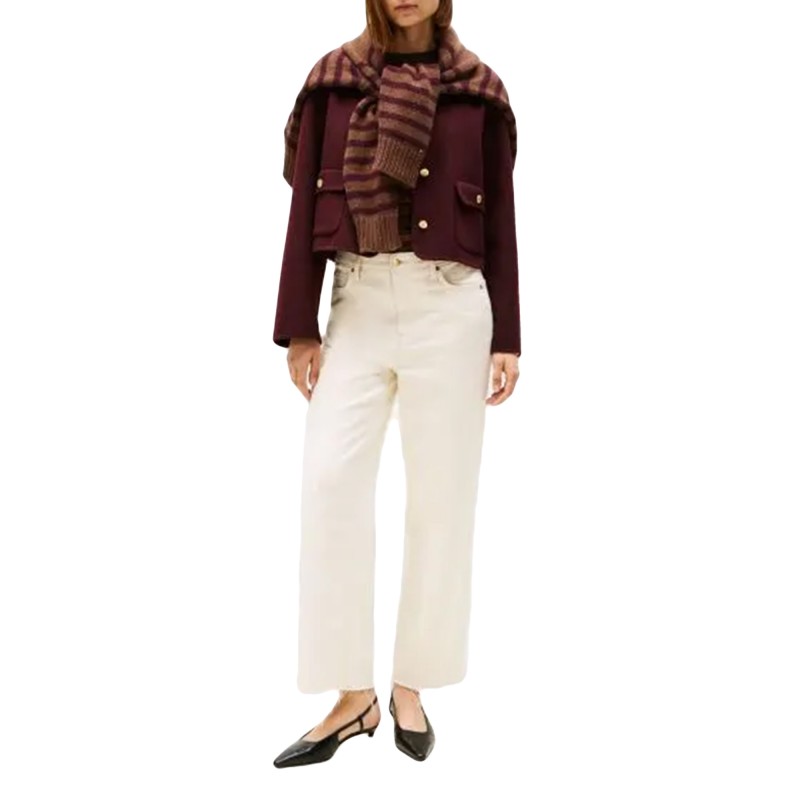 Tommy Hilfiger Jacket Double-Faced Wool Blend-Deep Burgundy