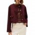 Tommy Hilfiger Jacket Double-Faced Wool Blend-Deep Burgundy