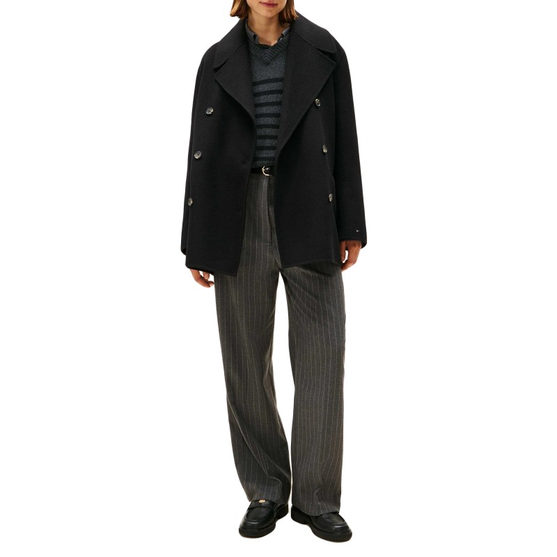 Tommy Hilfiger Tousers Pinstripe Loose Straight-Grey
