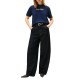 Tommy Hilfiger T-Shirt Gold Button Script Modern-Dark Night Navy