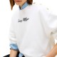 Tommy Hilfiger Sweatshirt Gold Button Script Fleece-Ecru Tommy Hilfiger Sweatshirt Gold Button Script Fleece-Ecru