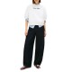 Tommy Hilfiger Sweatshirt Gold Button Script Fleece-Ecru Tommy Hilfiger Sweatshirt Gold Button Script Fleece-Ecru