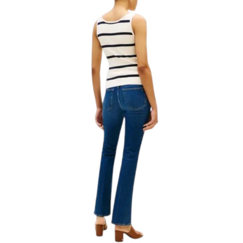 Tommy Hilfiger Tank Top Co Full Needle-Big Striped Calico/Dark Night Navy