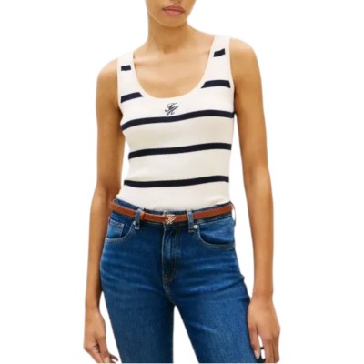 Tommy Hilfiger Tank Top Co Full Needle-Big Striped Calico/Dark Night Navy