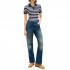 Tommy Hilfiger Polo Sweater Light Layering Striped-Dark Night Navy/Ivory Petal