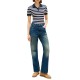 Tommy Hilfiger Polo Sweater Light Layering Striped-Dark Night Navy/Ivory Petal