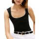 Tommy Hilfiger Tank Top B&W Slim Scoop Neck-Black Tommy Hilfiger Tank Top B&W Slim Scoop Neck-Black