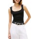 Tommy Hilfiger Tank Top B&W Slim Scoop Neck-Black Tommy Hilfiger Tank Top B&W Slim Scoop Neck-Black