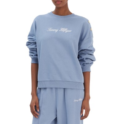 Tommy Hilfiger Sweatshirt Terry Gold Script-Clear Water