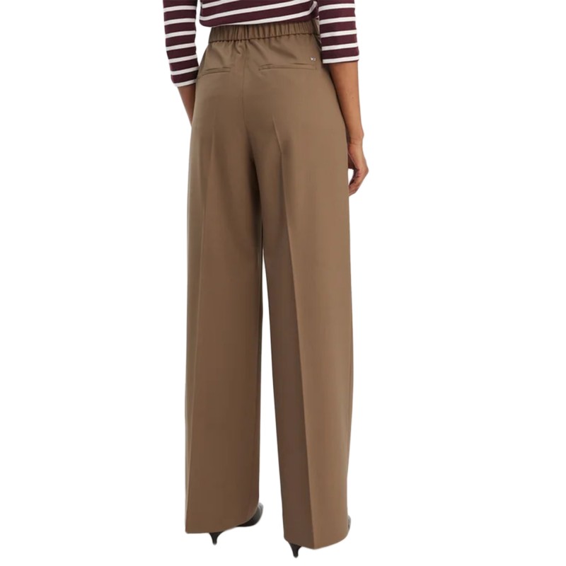 Tommy Hilfiger Trousers Wide Leg Wool Timeless-Nordic Taupe