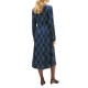 Tommy Hilfiger Dress Midi-Argyle Print Navy