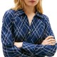 Tommy Hilfiger Dress Midi-Argyle Print Navy