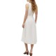 Tommy Hilfiger Dress Midi With Belt-Ivory Silk