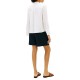 Tommy Hilfiger Blouse V Neck Linen-Th Optic White