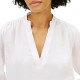 Tommy Hilfiger Blouse V Neck Linen-Th Optic White