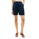 Tommy Hilfiger Shorts Wide Leg Linen Blend-Dark Night Navy