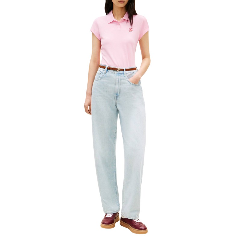 Tommy Hilfiger Polo Shirt TH Script-Classic Pink