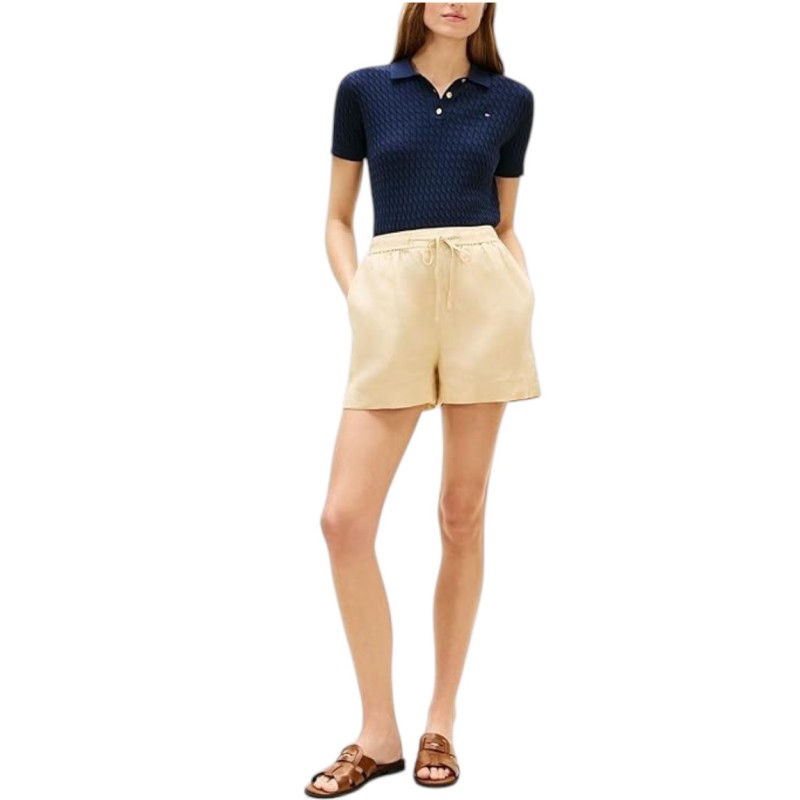 Tommy Hilfiger Shorts Linen Pull On-Harvest Wheat