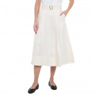 Tommy Hilfiger Skirt Midi Linen Utility-Calico
