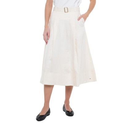 Tommy Hilfiger Skirt Midi Linen Utility-Calico