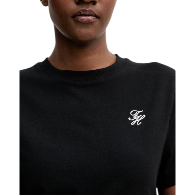 Tommy Hilfiger T-Shirt Crew Neck TH Logo-Black Tommy Hilfiger T-Shirt Crew Neck TH Logo-Black