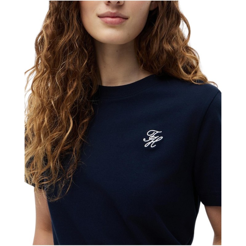 Tommy Hilfiger T-Shirt Crew Neck TH Logo-Dark Night Navy Tommy Hilfiger T-Shirt Crew Neck TH Logo-Dark Night Navy