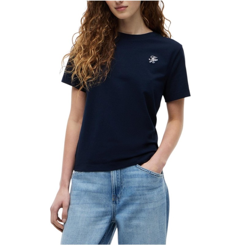 Tommy Hilfiger T-Shirt Crew Neck TH Logo-Dark Night Navy Tommy Hilfiger T-Shirt Crew Neck TH Logo-Dark Night Navy